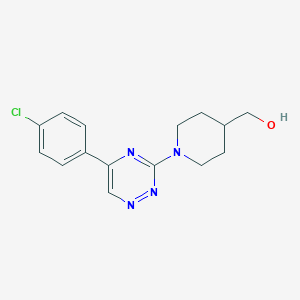 molecular formula C15H17ClN4O B5249239 [1-[5-(4-Chlorophenyl)-1,2,4-triazin-3-yl]piperidin-4-yl]methanol 