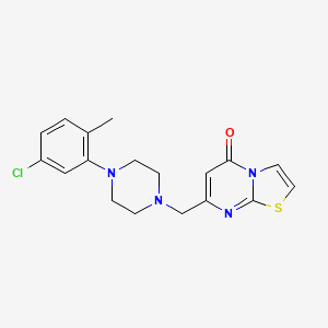 7-{[4-(5-CHLORO-2-METHYLPHENYL)PIPERAZINO]METHYL}-5H-[1,3]THIAZOLO[3,2-A]PYRIMIDIN-5-ONE