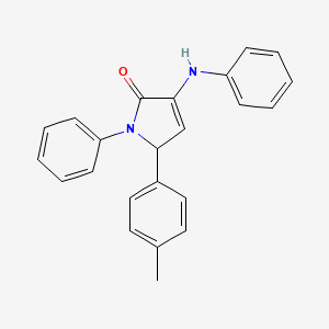 molecular formula C23H20N2O B5249266 4-anilino-2-(4-methylphenyl)-1-phenyl-2H-pyrrol-5-one 