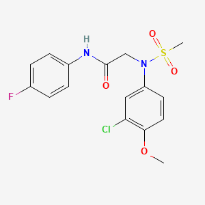 N~2~-(3-chloro-4-methoxyphenyl)-N-(4-fluorophenyl)-N~2~-(methylsulfonyl)glycinamide