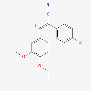 (2E)-2-(4-bromophenyl)-3-(4-ethoxy-3-methoxyphenyl)prop-2-enenitrile