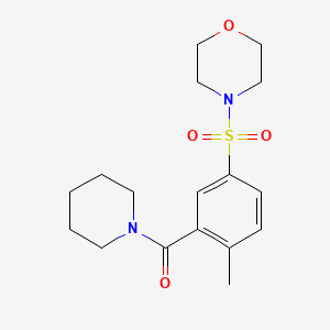 molecular formula C17H24N2O4S B5249327 (2-Methyl-5-morpholin-4-ylsulfonylphenyl)-piperidin-1-ylmethanone 