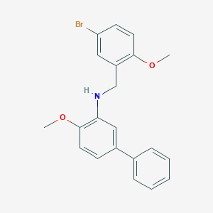 molecular formula C21H20BrNO2 B5249334 (5-bromo-2-methoxybenzyl)(4-methoxy-3-biphenylyl)amine 