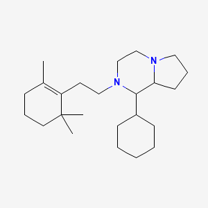 molecular formula C24H42N2 B5249337 1-cyclohexyl-2-[2-(2,6,6-trimethyl-1-cyclohexen-1-yl)ethyl]octahydropyrrolo[1,2-a]pyrazine 