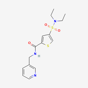 molecular formula C15H19N3O3S2 B5249361 4-(diethylsulfamoyl)-N-(pyridin-3-ylmethyl)thiophene-2-carboxamide 