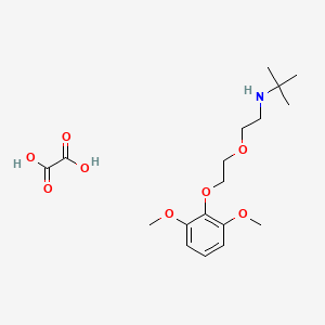 molecular formula C18H29NO8 B5249364 N-[2-[2-(2,6-dimethoxyphenoxy)ethoxy]ethyl]-2-methylpropan-2-amine;oxalic acid 