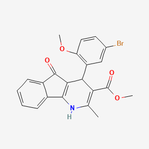 METHYL 4-(5-BROMO-2-METHOXYPHENYL)-2-METHYL-5-OXO-1H,4H,5H-INDENO[1,2-B]PYRIDINE-3-CARBOXYLATE