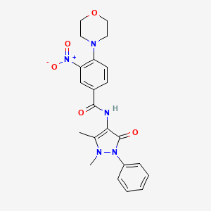 N-(1,5-dimethyl-3-oxo-2-phenylpyrazol-4-yl)-4-morpholin-4-yl-3-nitrobenzamide