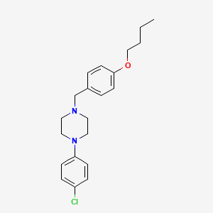 molecular formula C21H27ClN2O B5249416 1-[(4-Butoxyphenyl)methyl]-4-(4-chlorophenyl)piperazine 