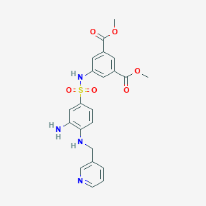 molecular formula C22H22N4O6S B5249458 dimethyl 5-[({3-amino-4-[(3-pyridinylmethyl)amino]phenyl}sulfonyl)amino]isophthalate 