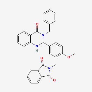 molecular formula C31H25N3O4 B5249494 2-{[5-(3-BENZYL-4-OXO-1,2,3,4-TETRAHYDROQUINAZOLIN-2-YL)-2-METHOXYPHENYL]METHYL}-2,3-DIHYDRO-1H-ISOINDOLE-1,3-DIONE 