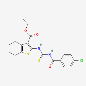 Ethyl 2-({[(4-chlorophenyl)carbonyl]carbamothioyl}amino)-4,5,6,7-tetrahydro-1-benzothiophene-3-carboxylate