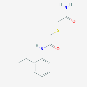 2-[2-(2-Ethylanilino)-2-oxoethyl]sulfanylacetamide