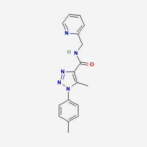 5-methyl-1-(4-methylphenyl)-N-(2-pyridinylmethyl)-1H-1,2,3-triazole-4-carboxamide