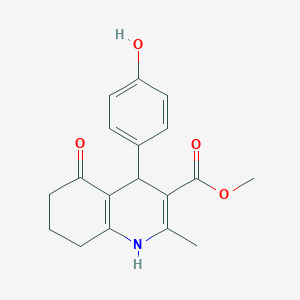 molecular formula C18H19NO4 B5249588 Methyl 4-(4-hydroxyphenyl)-2-methyl-5-oxo-1,4,5,6,7,8-hexahydroquinoline-3-carboxylate 