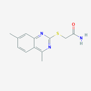 molecular formula C12H13N3OS B5249593 2-[(4,7-Dimethylquinazolin-2-yl)sulfanyl]acetamide 