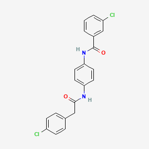 3-chloro-N-(4-{[(4-chlorophenyl)acetyl]amino}phenyl)benzamide