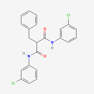 molecular formula C22H18Cl2N2O2 B5249614 2-benzyl-N,N'-bis(3-chlorophenyl)propanediamide 