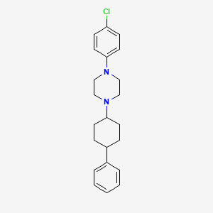 molecular formula C22H27ClN2 B5249631 1-(4-chlorophenyl)-4-(4-phenylcyclohexyl)piperazine 