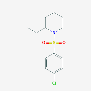 molecular formula C13H18ClNO2S B5249636 1-[(4-chlorophenyl)sulfonyl]-2-ethylpiperidine 