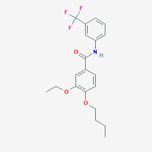 molecular formula C20H22F3NO3 B5249655 4-butoxy-3-ethoxy-N-[3-(trifluoromethyl)phenyl]benzamide 