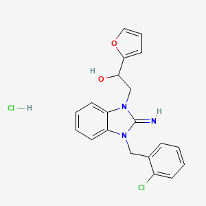 2-[3-(2-chlorobenzyl)-2-imino-2,3-dihydro-1H-benzimidazol-1-yl]-1-(2-furyl)ethanol hydrochloride