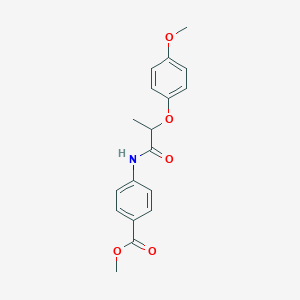 molecular formula C18H19NO5 B5249683 methyl 4-{[2-(4-methoxyphenoxy)propanoyl]amino}benzoate 