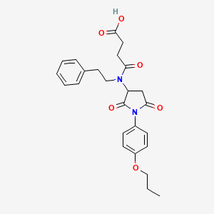 4-[[2,5-dioxo-1-(4-propoxyphenyl)-3-pyrrolidinyl](2-phenylethyl)amino]-4-oxobutanoic acid