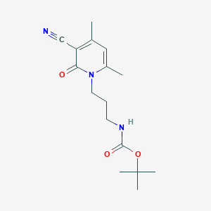 tert-butyl [3-(3-cyano-4,6-dimethyl-2-oxo-1(2H)-pyridinyl)propyl]carbamate