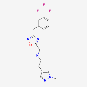 N-methyl-2-(1-methyl-1H-pyrazol-4-yl)-N-({3-[3-(trifluoromethyl)benzyl]-1,2,4-oxadiazol-5-yl}methyl)ethanamine