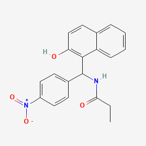 N-[(2-hydroxy-1-naphthyl)(4-nitrophenyl)methyl]propanamide