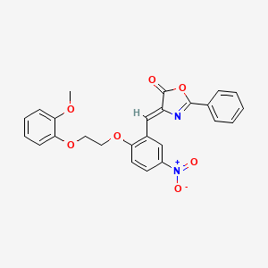 4-{2-[2-(2-methoxyphenoxy)ethoxy]-5-nitrobenzylidene}-2-phenyl-1,3-oxazol-5(4H)-one