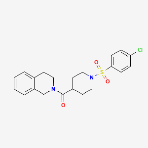 2-({1-[(4-chlorophenyl)sulfonyl]-4-piperidinyl}carbonyl)-1,2,3,4-tetrahydroisoquinoline