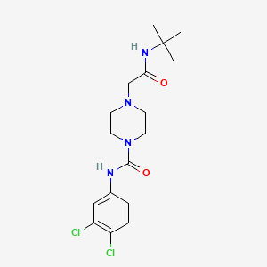 molecular formula C17H24Cl2N4O2 B5249813 4-[2-(tert-butylamino)-2-oxoethyl]-N-(3,4-dichlorophenyl)piperazine-1-carboxamide 