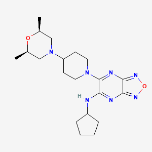 N-cyclopentyl-6-{4-[(2R*,6S*)-2,6-dimethyl-4-morpholinyl]-1-piperidinyl}[1,2,5]oxadiazolo[3,4-b]pyrazin-5-amine