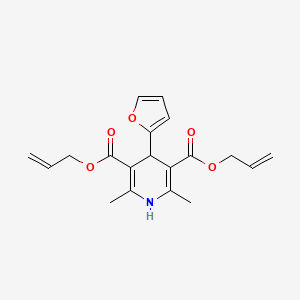 molecular formula C19H21NO5 B5249834 diallyl 4-(2-furyl)-2,6-dimethyl-1,4-dihydro-3,5-pyridinedicarboxylate 