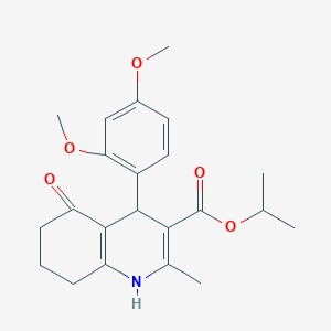 molecular formula C22H27NO5 B5249843 Propan-2-yl 4-(2,4-dimethoxyphenyl)-2-methyl-5-oxo-1,4,5,6,7,8-hexahydroquinoline-3-carboxylate 