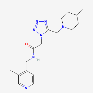 2-{5-[(4-methyl-1-piperidinyl)methyl]-1H-tetrazol-1-yl}-N-[(3-methyl-4-pyridinyl)methyl]acetamide