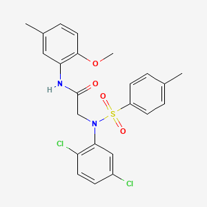 molecular formula C23H22Cl2N2O4S B5249862 N~2~-(2,5-dichlorophenyl)-N~1~-(2-methoxy-5-methylphenyl)-N~2~-[(4-methylphenyl)sulfonyl]glycinamide 