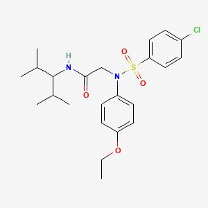 N~2~-[(4-chlorophenyl)sulfonyl]-N~2~-(4-ethoxyphenyl)-N~1~-(1-isopropyl-2-methylpropyl)glycinamide