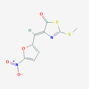 molecular formula C9H6N2O4S2 B5249869 2-(methylthio)-4-[(5-nitro-2-furyl)methylene]-1,3-thiazol-5(4H)-one 