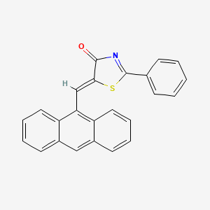 molecular formula C24H15NOS B5249872 5-(9-anthrylmethylene)-2-phenyl-1,3-thiazol-4(5H)-one 