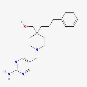 molecular formula C20H28N4O B5249882 [1-[(2-Aminopyrimidin-5-yl)methyl]-4-(3-phenylpropyl)piperidin-4-yl]methanol 