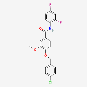 4-[(4-chlorobenzyl)oxy]-N-(2,4-difluorophenyl)-3-methoxybenzamide