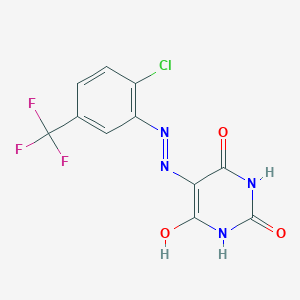 5-(2-(2-chloro-5-(trifluoromethyl)phenyl)hydrazono)pyrimidine-2,4,6(1H,3H,5H)-trione