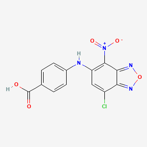 molecular formula C13H7ClN4O5 B5249927 4-[(7-chloro-4-nitro-2,1,3-benzoxadiazol-5-yl)amino]benzoic acid 