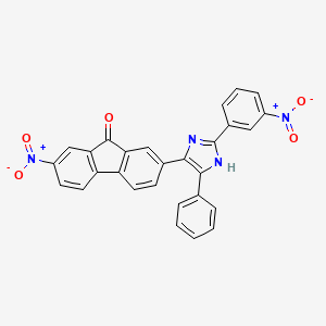 2-nitro-7-[2-(3-nitrophenyl)-5-phenyl-1H-imidazol-4-yl]fluoren-9-one