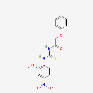 molecular formula C17H17N3O5S B5249967 N-{[(2-methoxy-4-nitrophenyl)amino]carbonothioyl}-2-(4-methylphenoxy)acetamide 