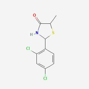 molecular formula C10H9Cl2NOS B5249995 2-(2,4-dichlorophenyl)-5-methyl-1,3-thiazolidin-4-one 