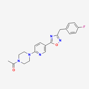 1-acetyl-4-{5-[3-(4-fluorobenzyl)-1,2,4-oxadiazol-5-yl]-2-pyridinyl}piperazine